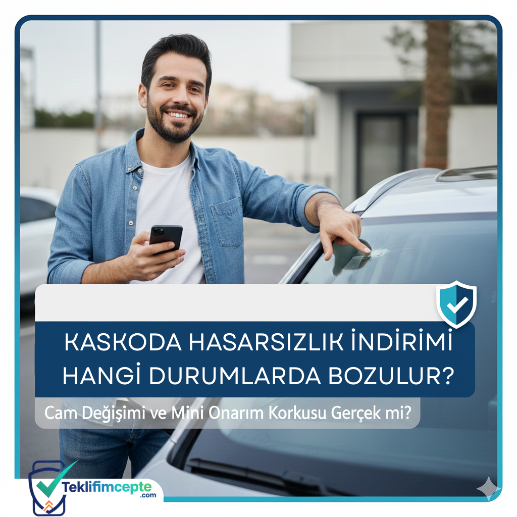 Kaskoda Hasarsızlık İndirimi Hangi Durumlarda Bozulur? (Cam Değişimi ve Mini Onarım)